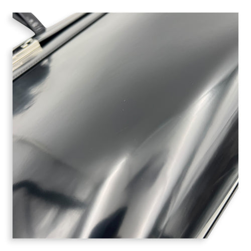 Manhattan Tote Bag Black in Patent Leather, Gold hardware