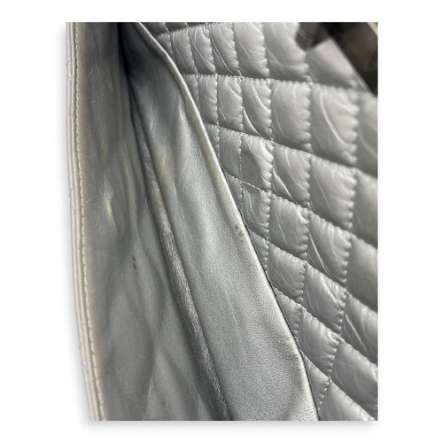 2.55 Tote Bag Grey in Calfskin, Ruthenium hardware