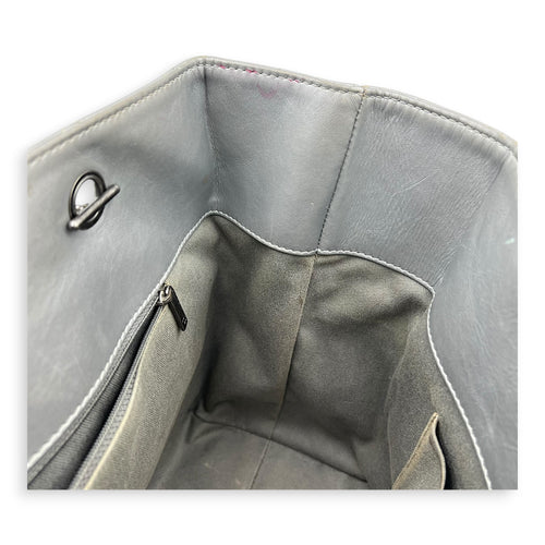 2.55 Tote Bag Grey in Calfskin, Ruthenium hardware