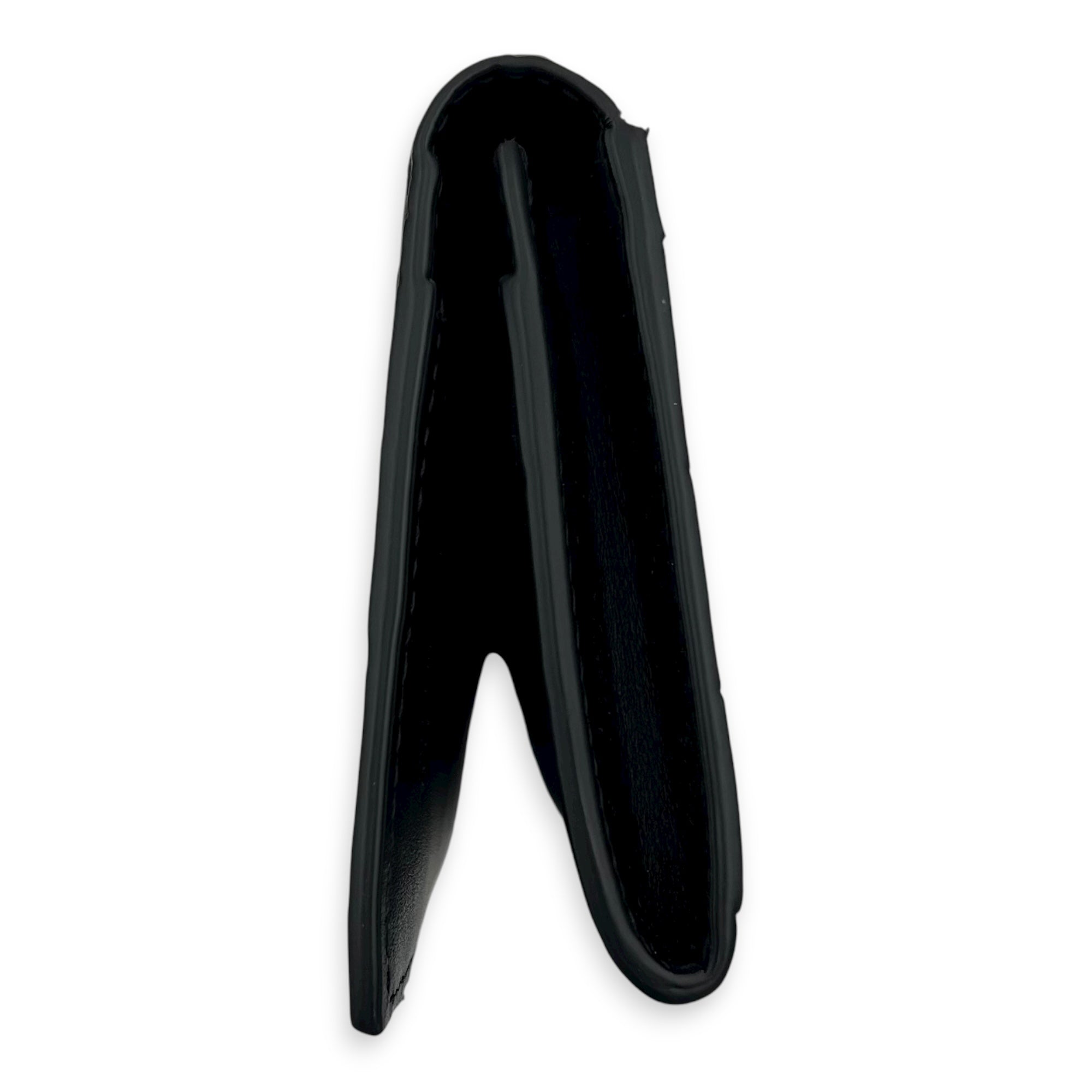 Intrecciato Long Black Wallet in Lambskin, Others hardware