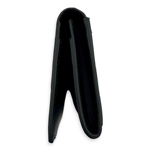 Intrecciato Long Black Wallet in Lambskin, Others hardware