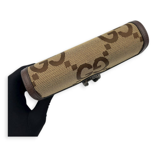 Dionysus Wallet On Chain Brown in Canvas, Silver hardware