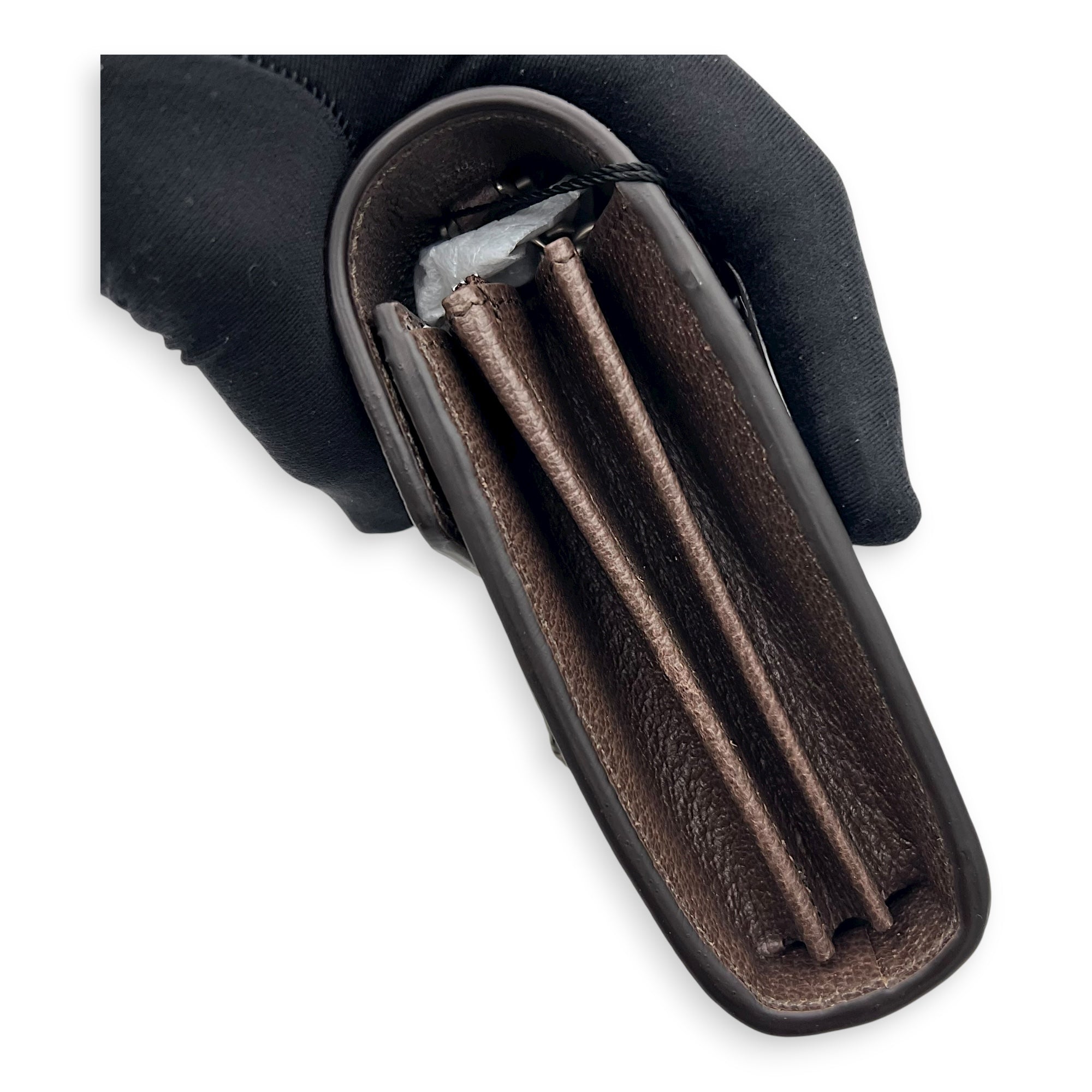 Dionysus Wallet On Chain Brown in Canvas, Silver hardware