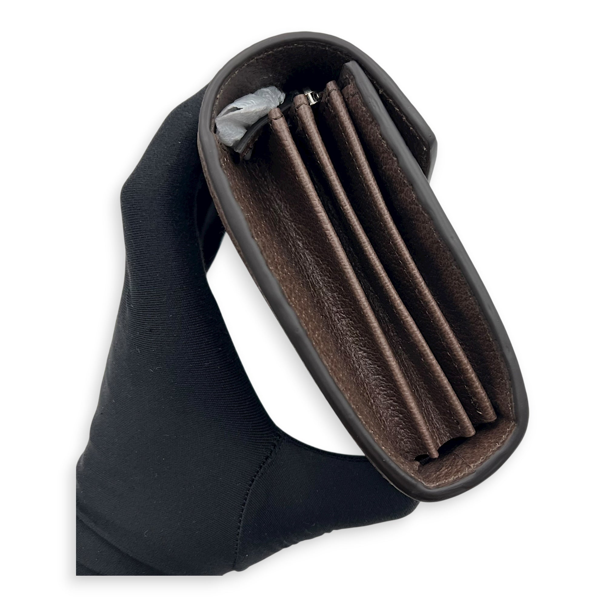 Dionysus Wallet On Chain Brown in Canvas, Silver hardware