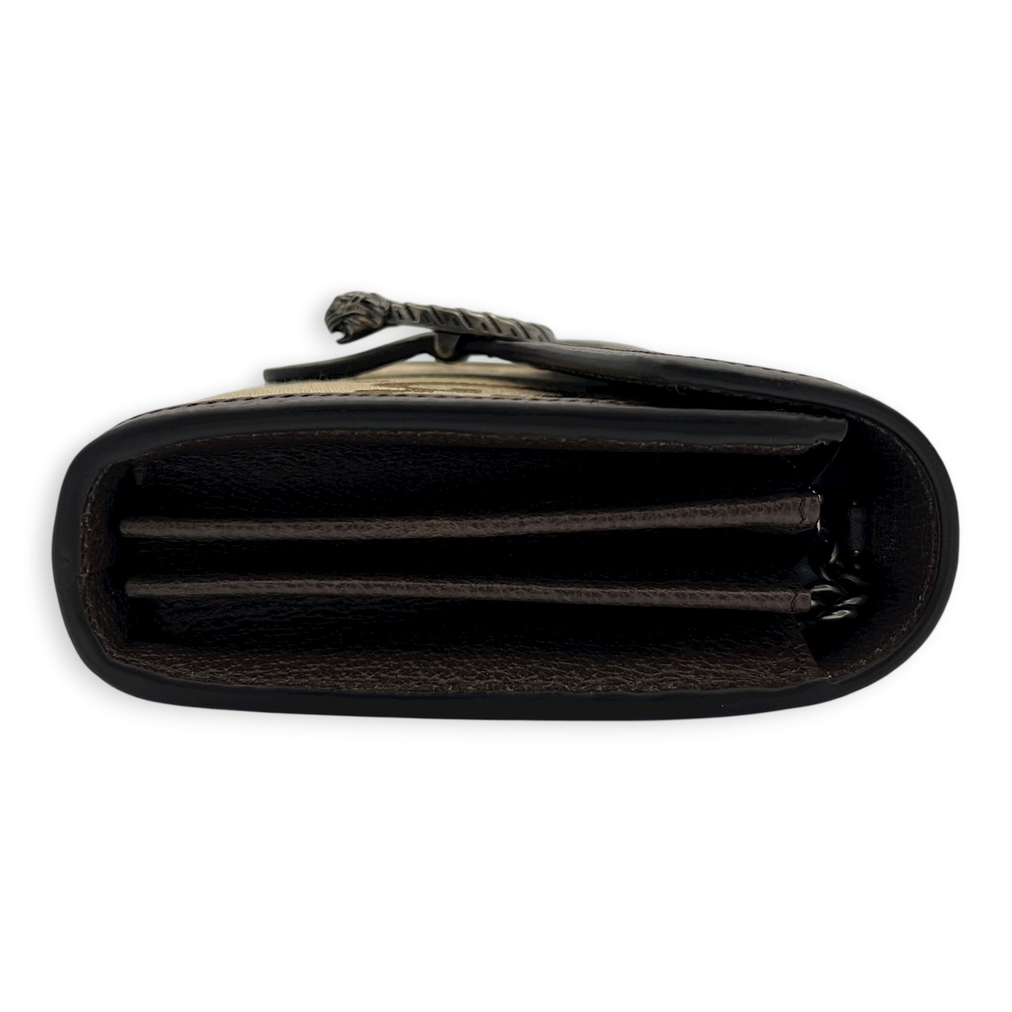 Dionysus Wallet On Chain Brown in Canvas, Silver hardware