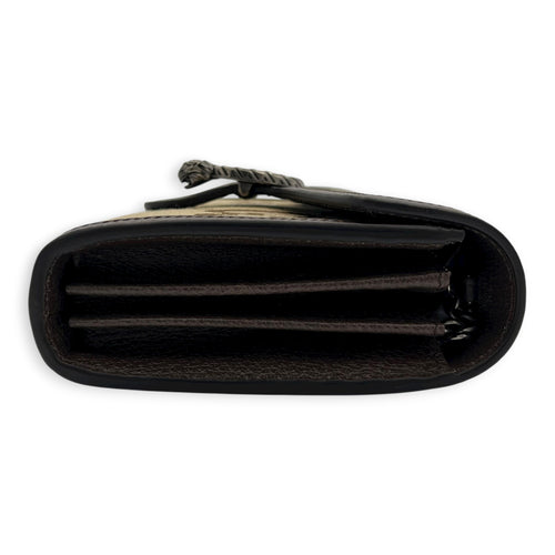 Dionysus Wallet On Chain Brown in Canvas, Silver hardware