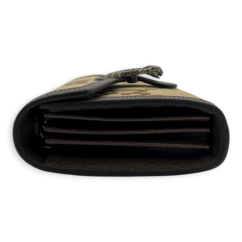 Dionysus Wallet On Chain Brown in Canvas, Silver hardware