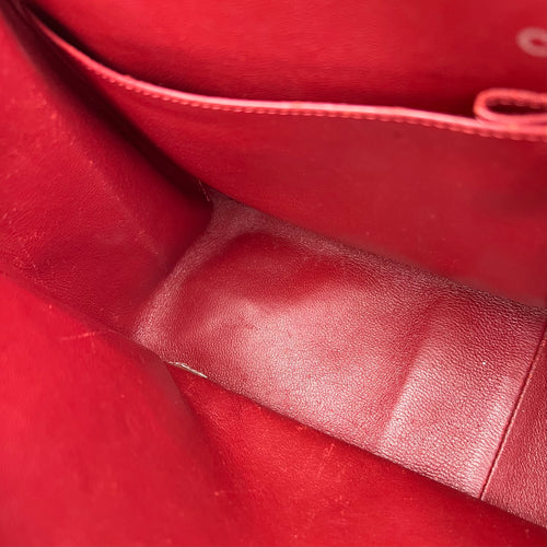 2.55 Shoulder Bag Red in Caviar Leather, Ruthenium hardware