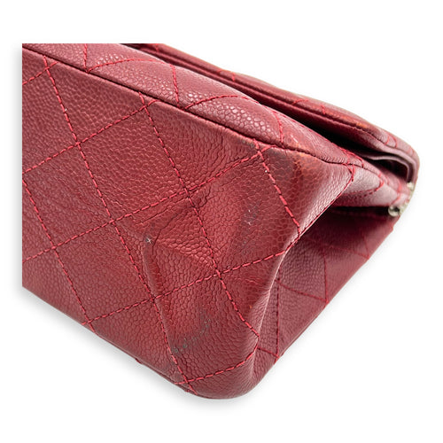 2.55 Shoulder Bag Red in Caviar Leather, Ruthenium hardware