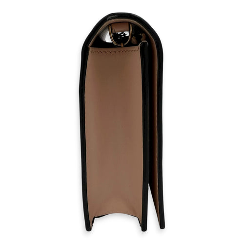 Logo Wallet On Chain Beige in Calfskin, Gold hardware