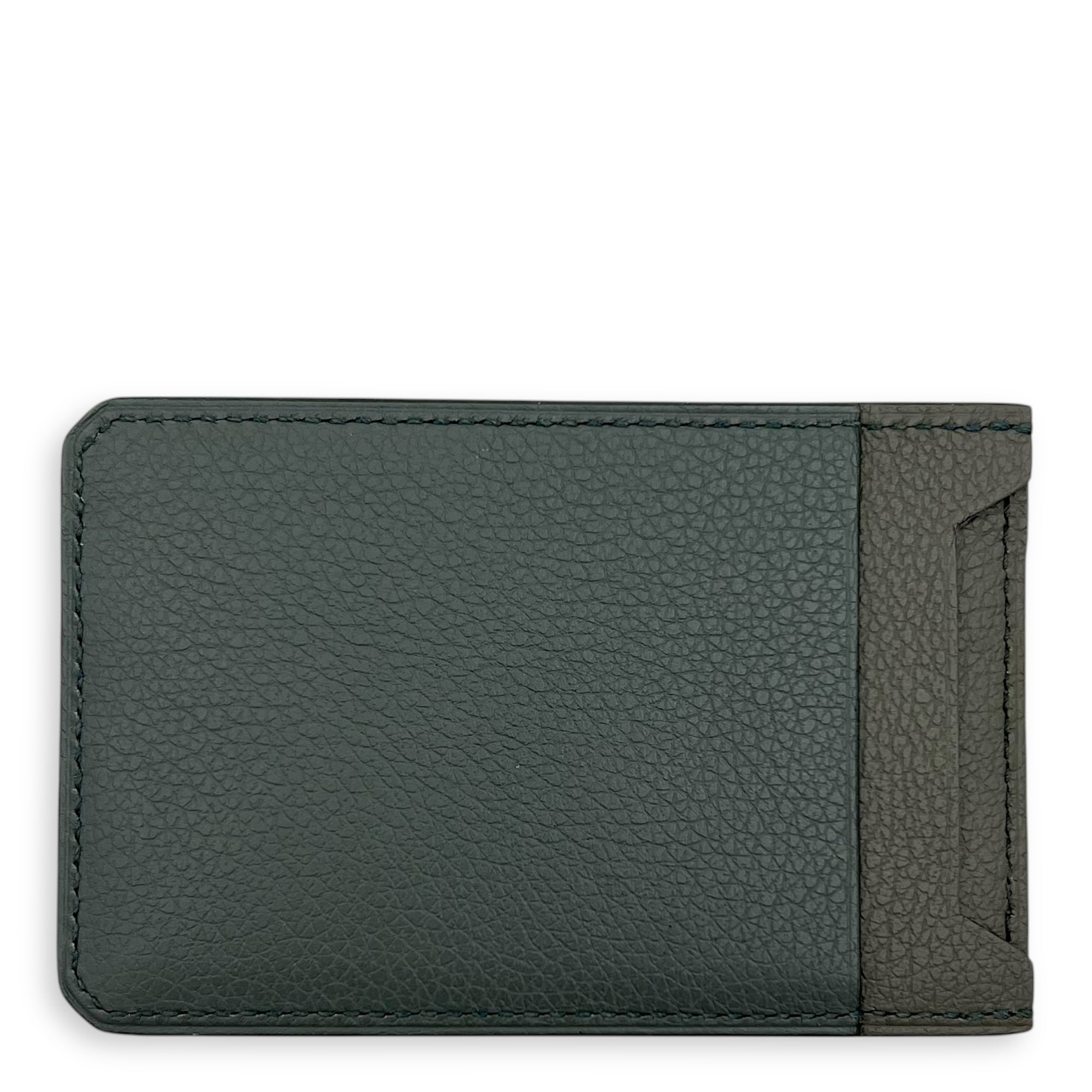PORTE CARTES COLORBLOCK Gris/Gris Meyer in Veau Evercolor