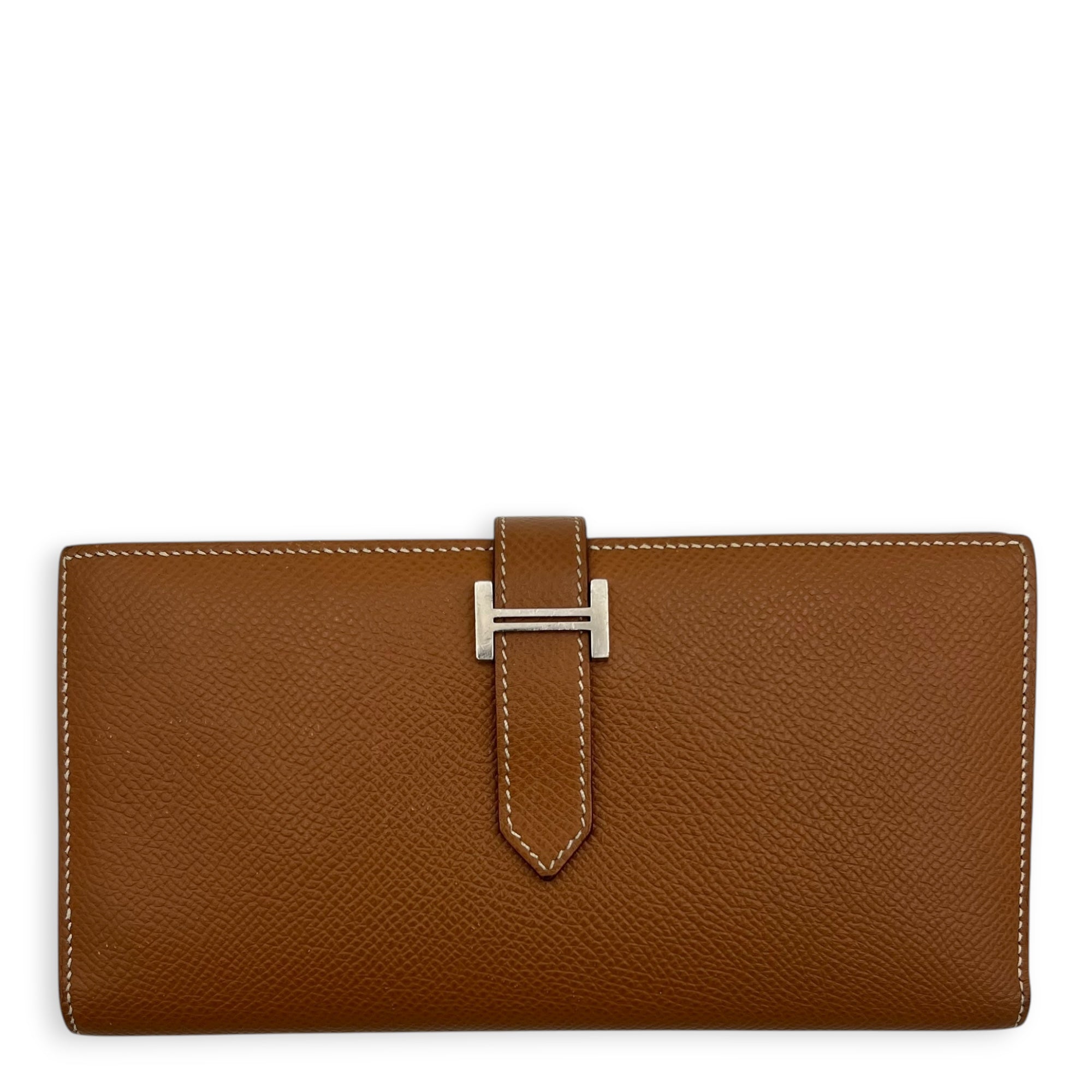 Bearn Gold Wallet in Epsom, Silver hardware
