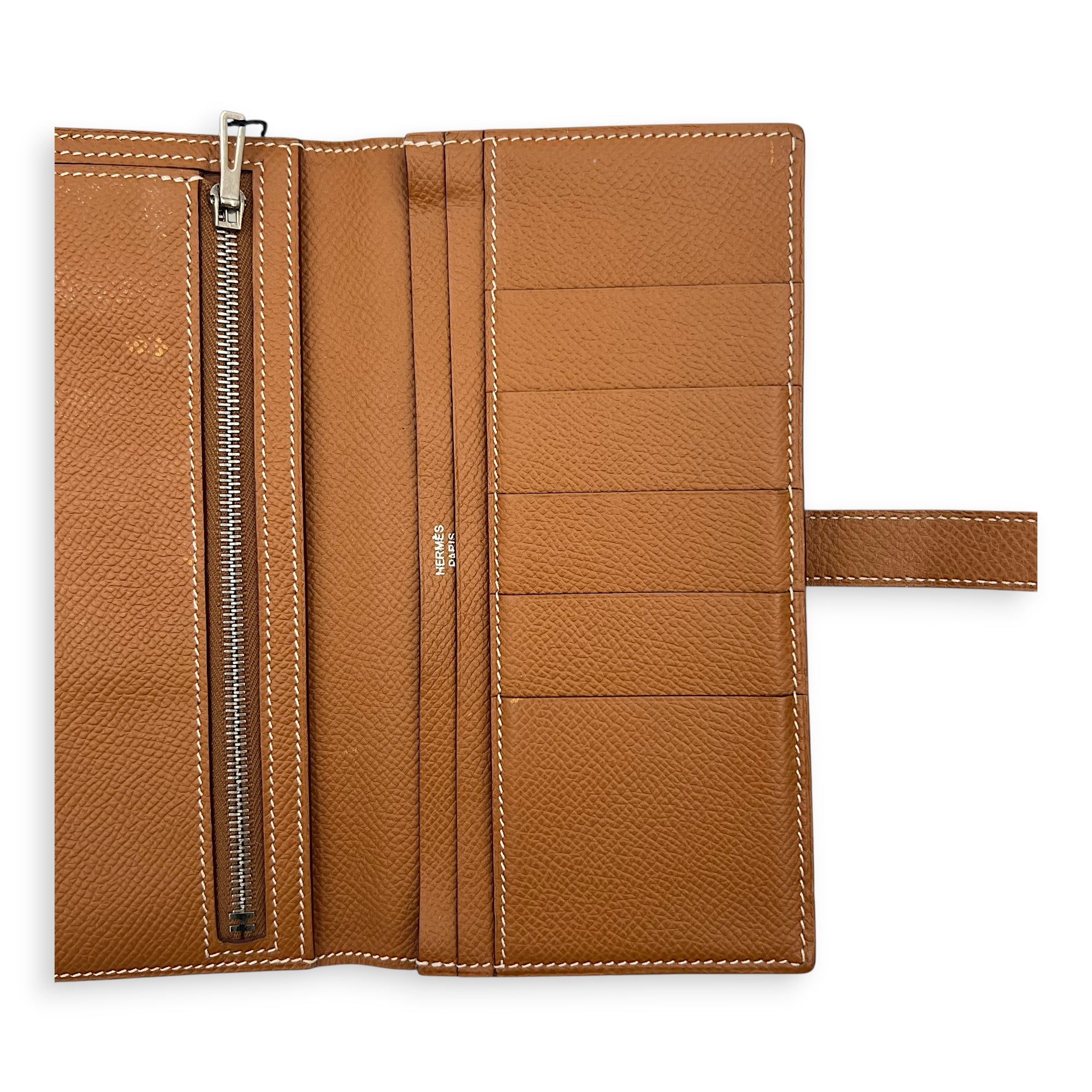 Bearn Gold Wallet in Epsom, Silver hardware