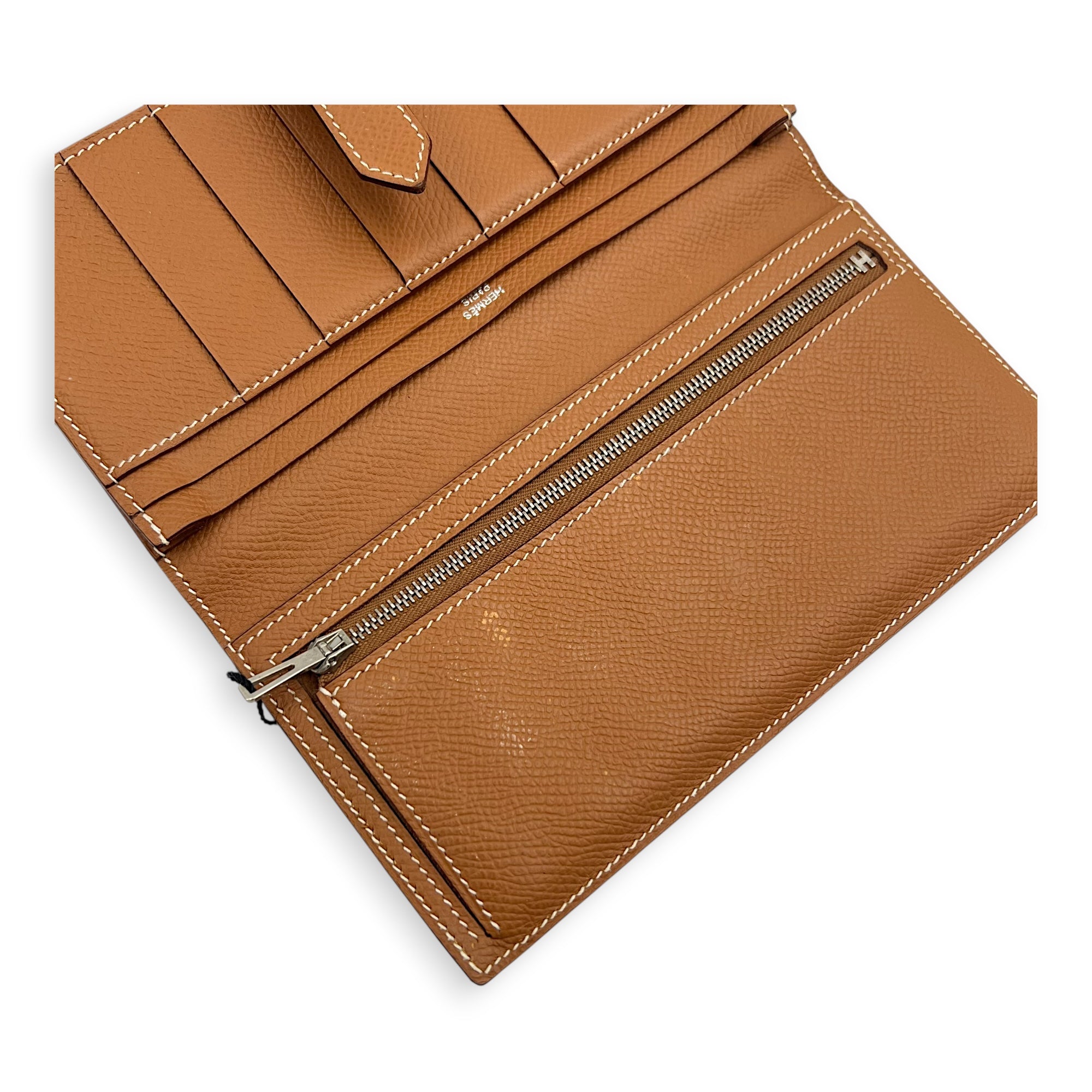 Bearn Gold Wallet in Epsom, Silver hardware