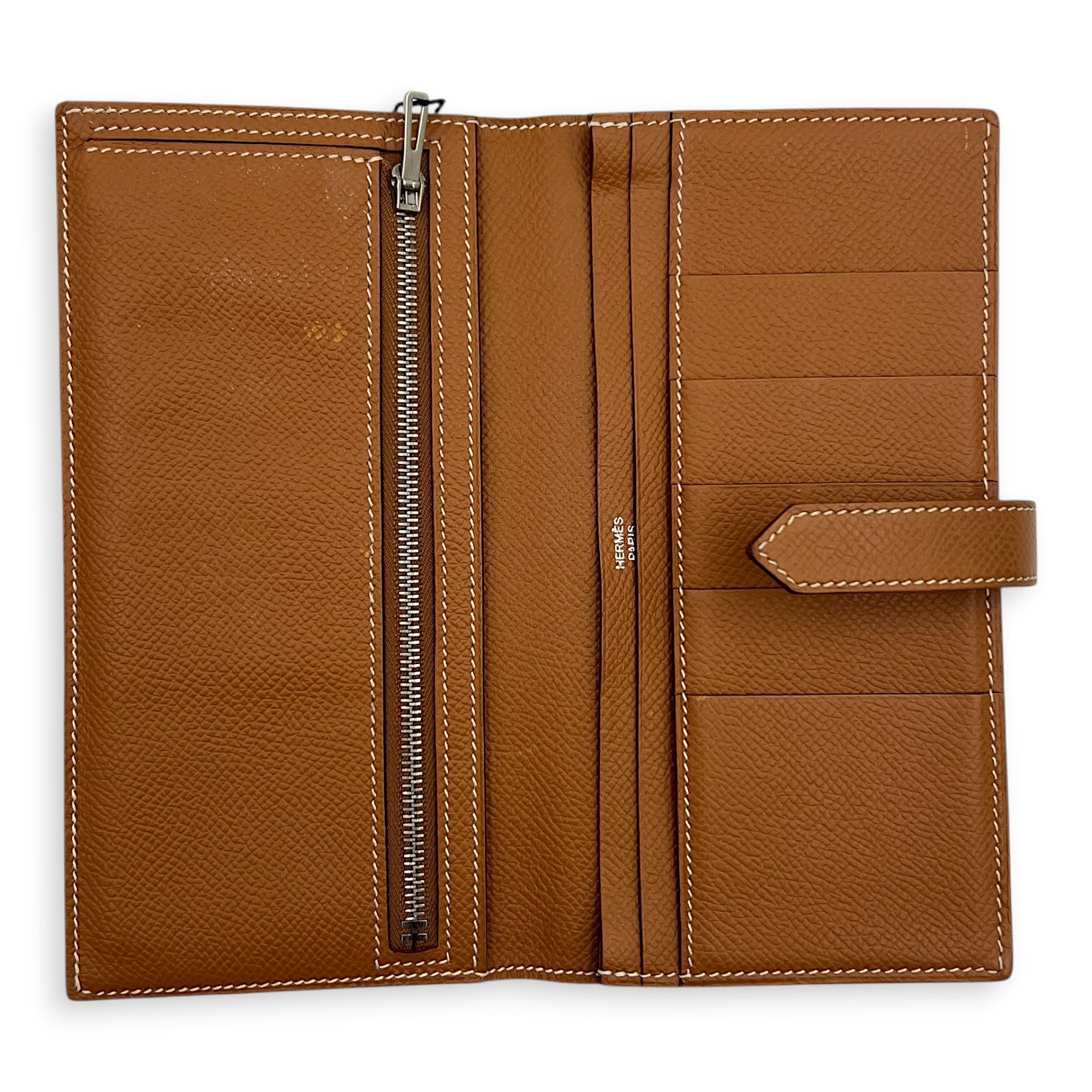 Bearn Gold Wallet in Epsom, Silver hardware