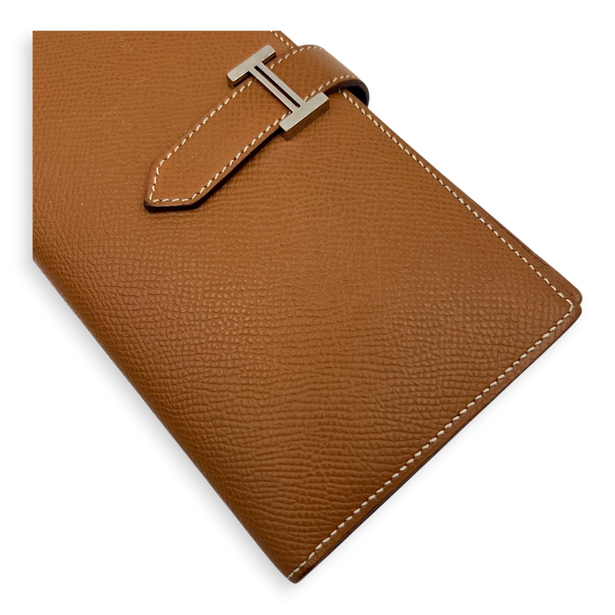 Bearn Gold Wallet in Epsom, Silver hardware