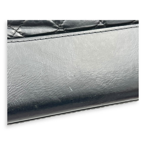 Gabrielle Medium Black Crossbody Bag in Calfskin, Mixed hardware