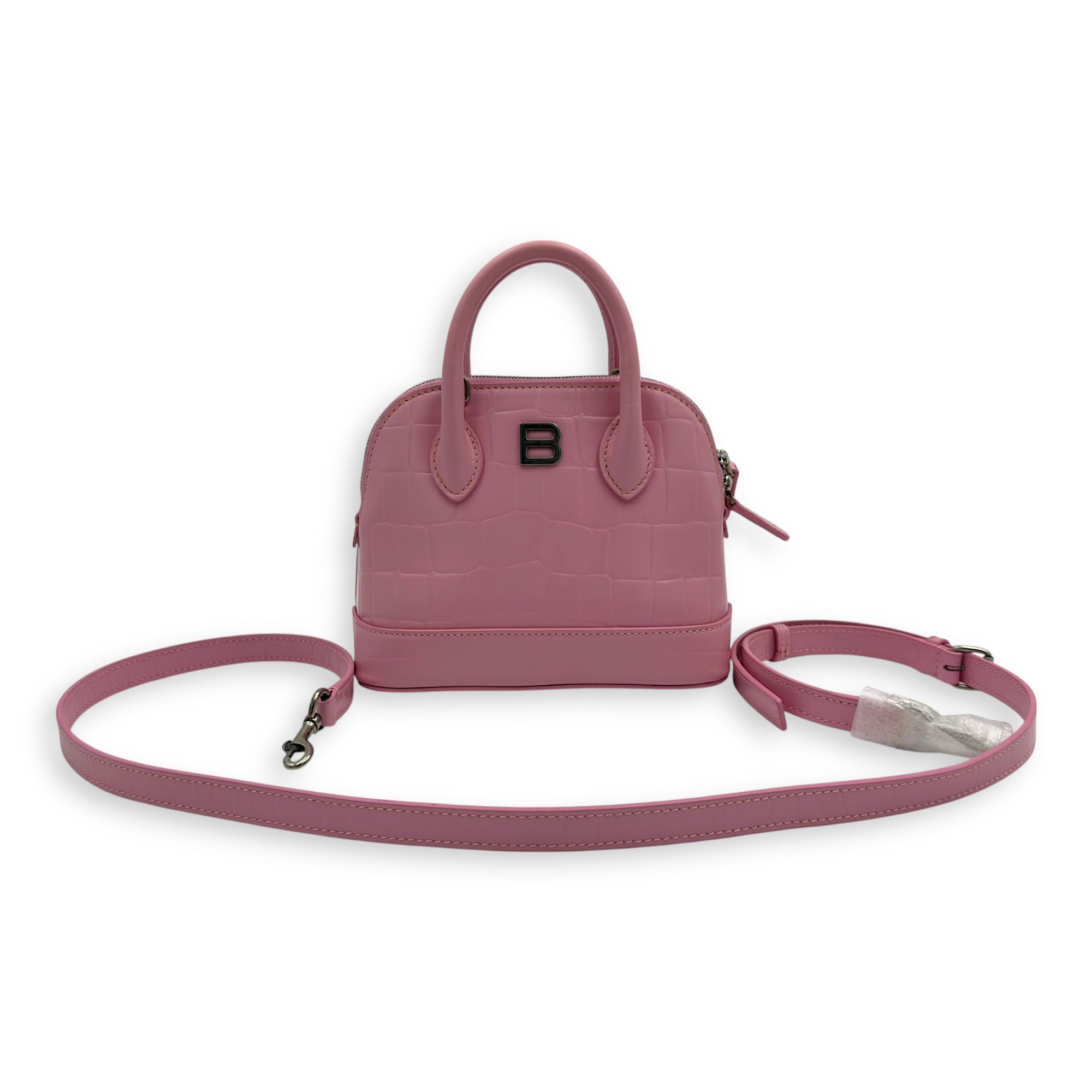 Ville Top Handle Bag Pink in Calfskin, Silver hardware