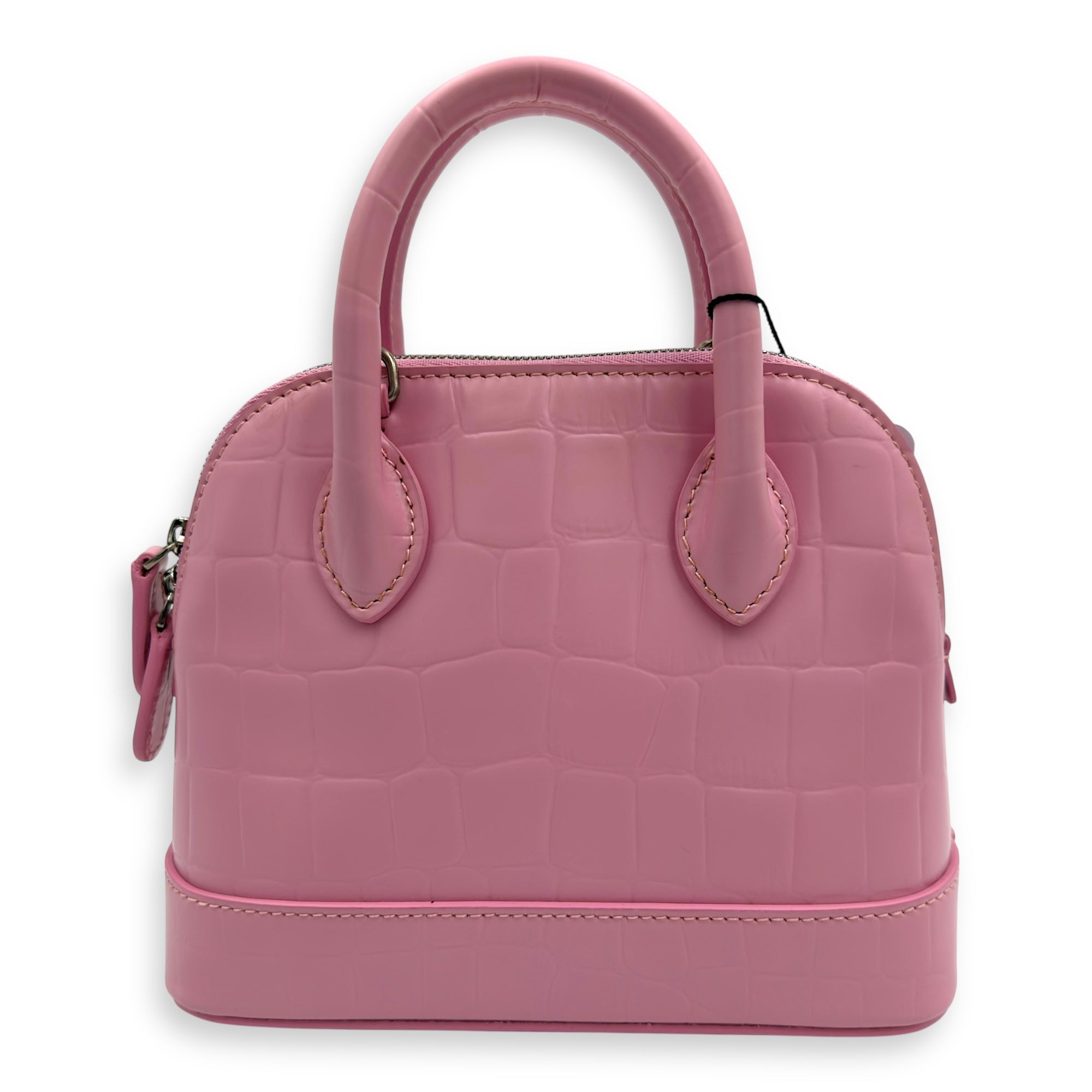 Ville Top Handle Bag Pink in Calfskin, Silver hardware
