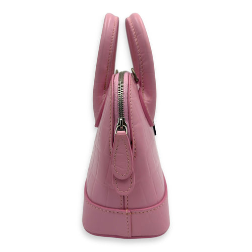 Ville Top Handle Bag Pink in Calfskin, Silver hardware