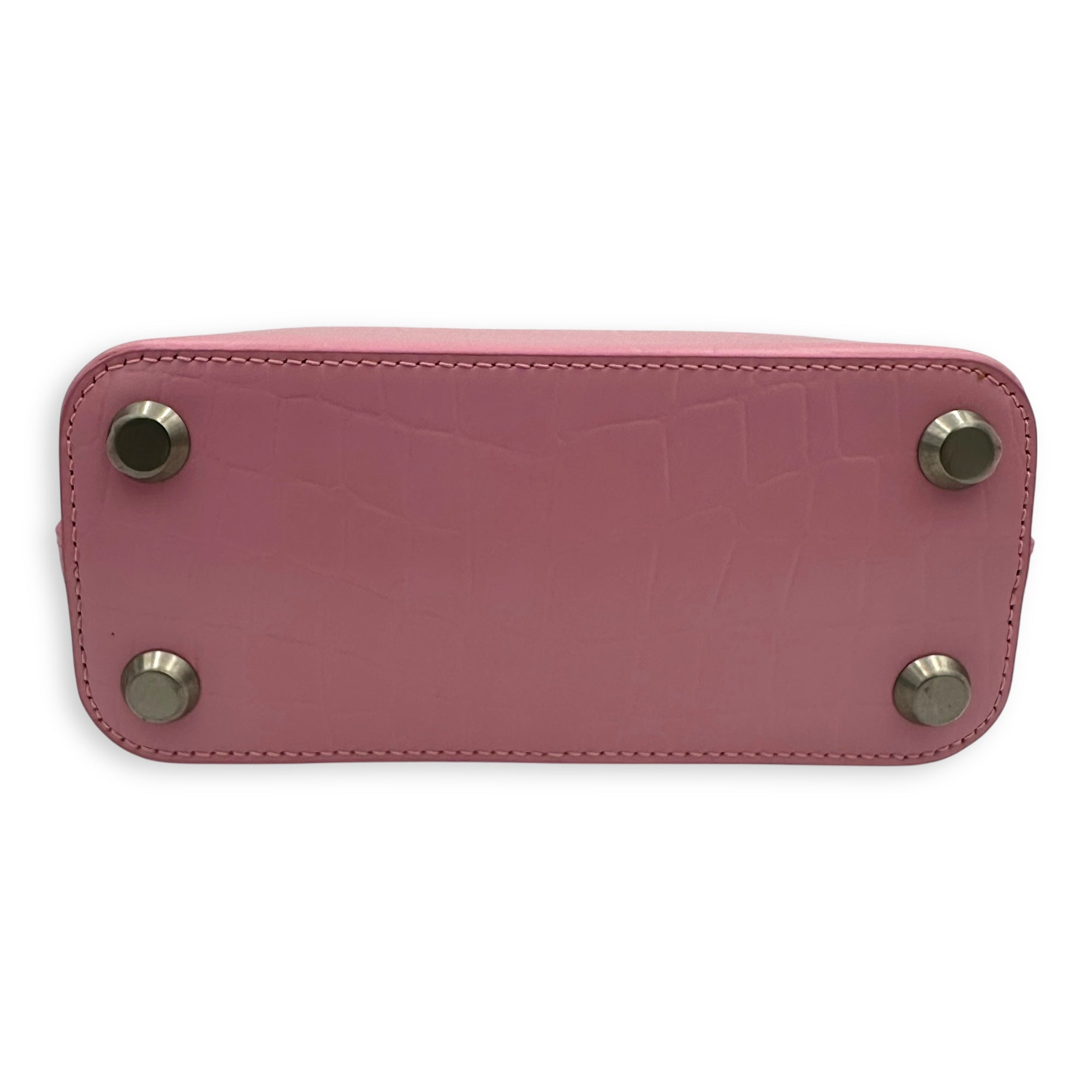 Ville Top Handle Bag Pink in Calfskin, Silver hardware
