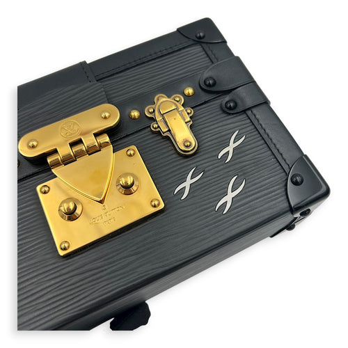 Petite Malle Crossbody Bag PM Black in Epi Leather, Gold hardware