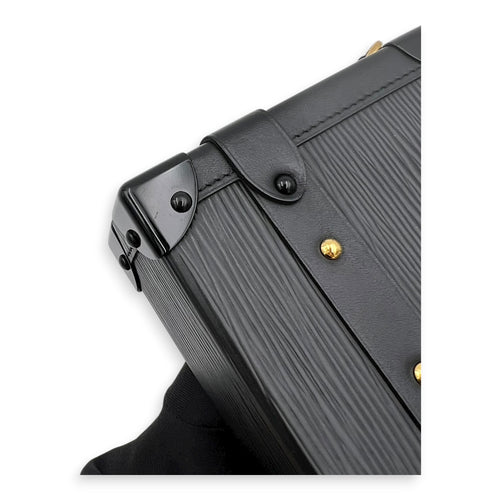 Petite Malle Crossbody Bag PM Black in Epi Leather, Gold hardware