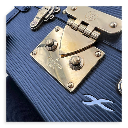 Petite Malle Crossbody Bag PM Black in Epi Leather, Gold hardware