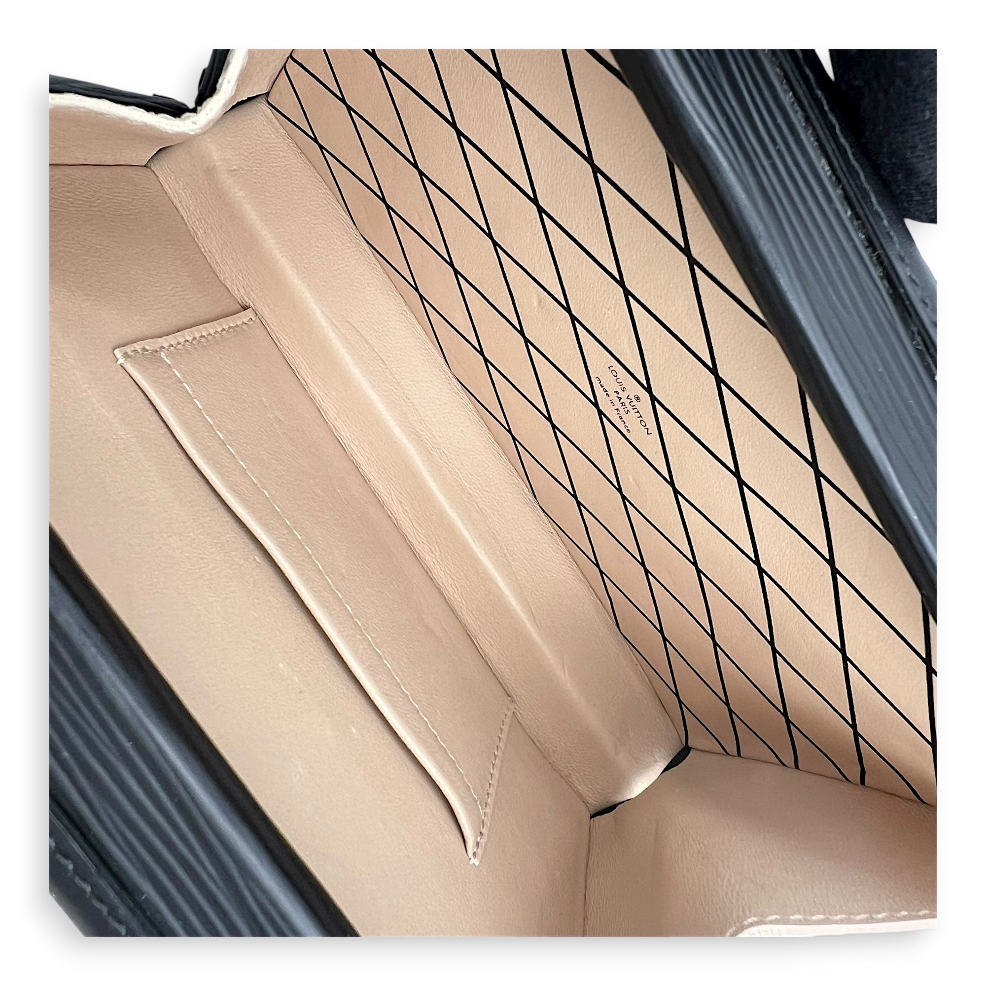 Petite Malle Crossbody Bag PM Black in Epi Leather, Gold hardware