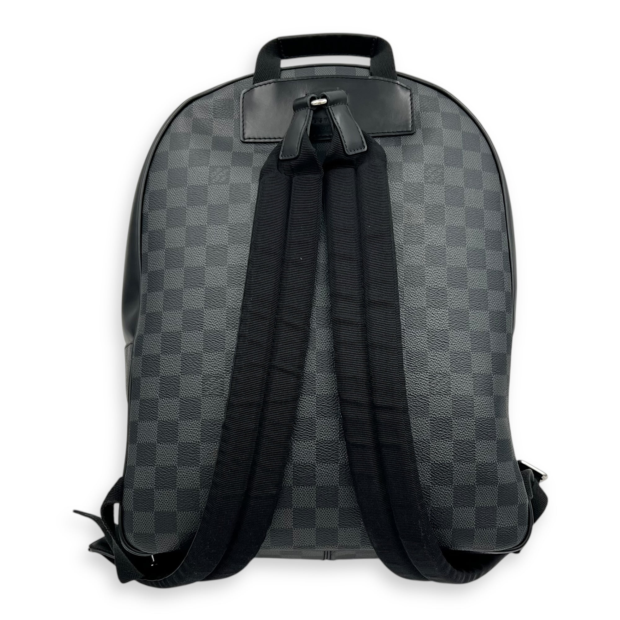 Josh Backpack Graphite in Coated Canvas, Silver hardware