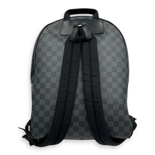 Josh Backpack Graphite in Coated Canvas, Silver hardware