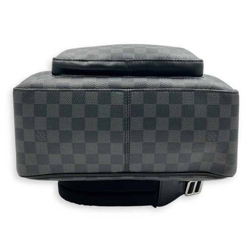 Josh Backpack Graphite in Coated Canvas, Silver hardware