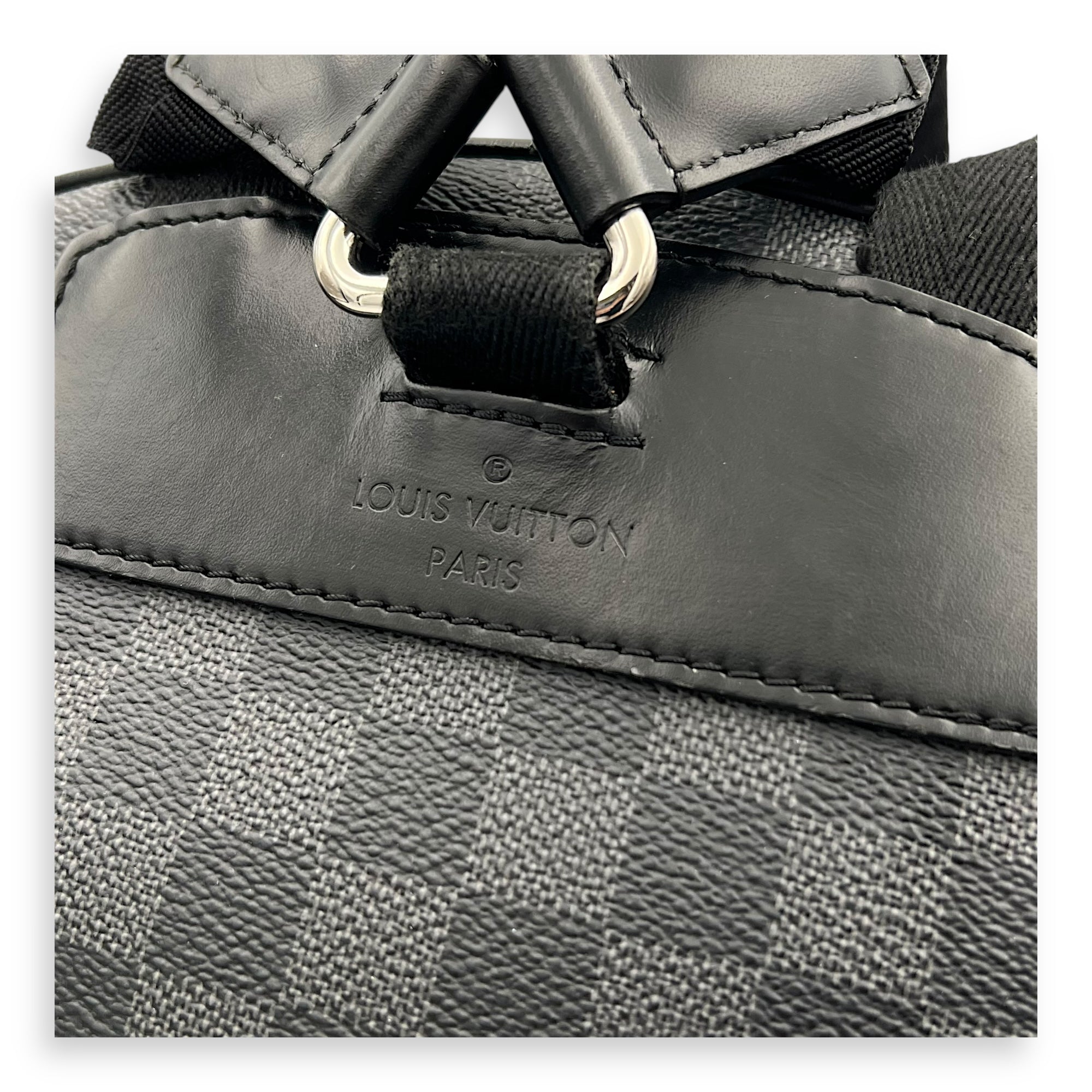 Josh Backpack Graphite in Coated Canvas, Silver hardware