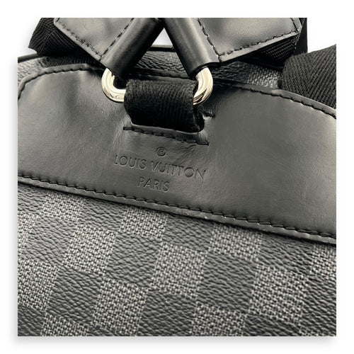 Josh Backpack Graphite in Coated Canvas, Silver hardware