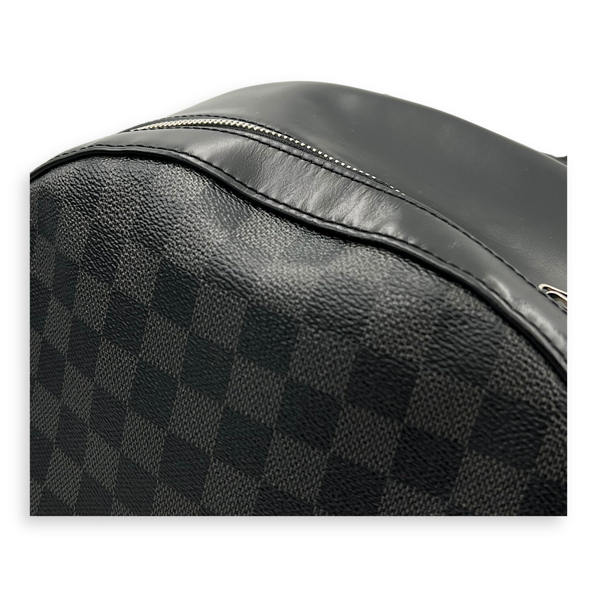 Josh Backpack Graphite in Coated Canvas, Silver hardware