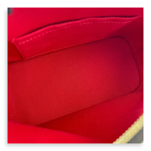 Alma Top Handle Bag BB Brown in Coated Canvas, Gold hardware