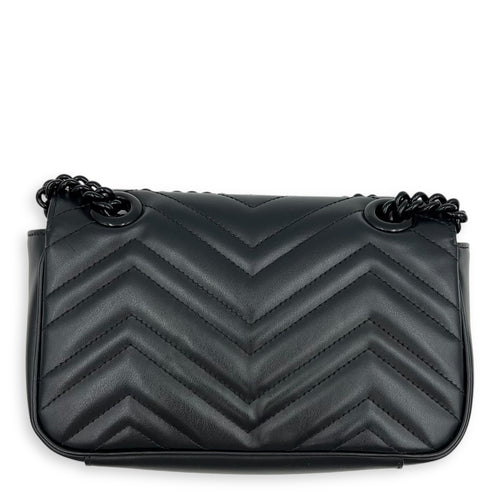 GG Marmont Shoulder Bag Small Black in Calfskin, black hardware