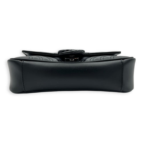 GG Marmont Shoulder Bag Small Black in Calfskin, black hardware