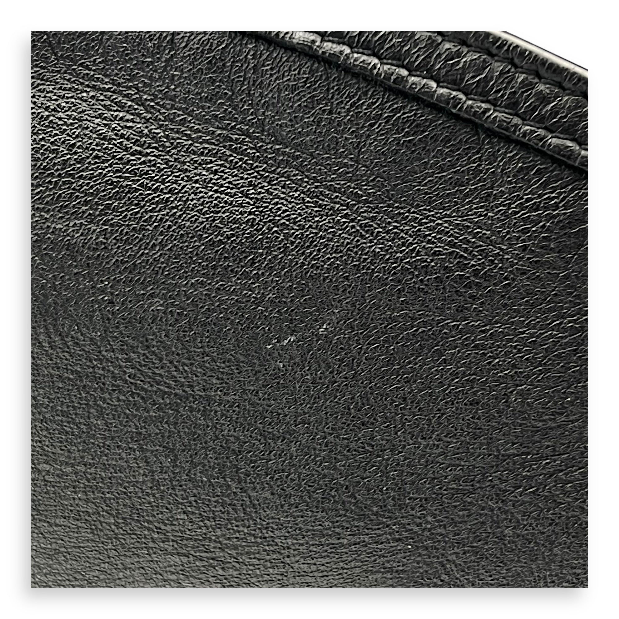 Voyou Medium Black Shoulder Bag in Calfskin, Mixed hardware