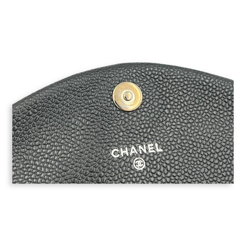 CC Crossbody Bag Black in Caviar Leather, Silver hardware