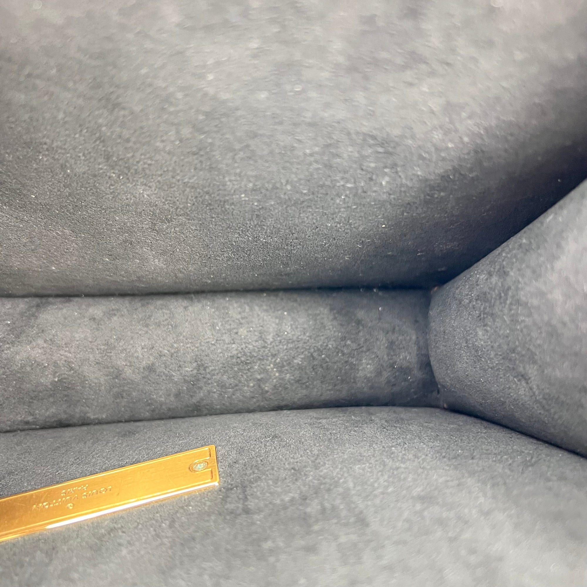 Dauphine MM Brown Shoulder Bag in Monogram Coated Canvas, Gold hardware