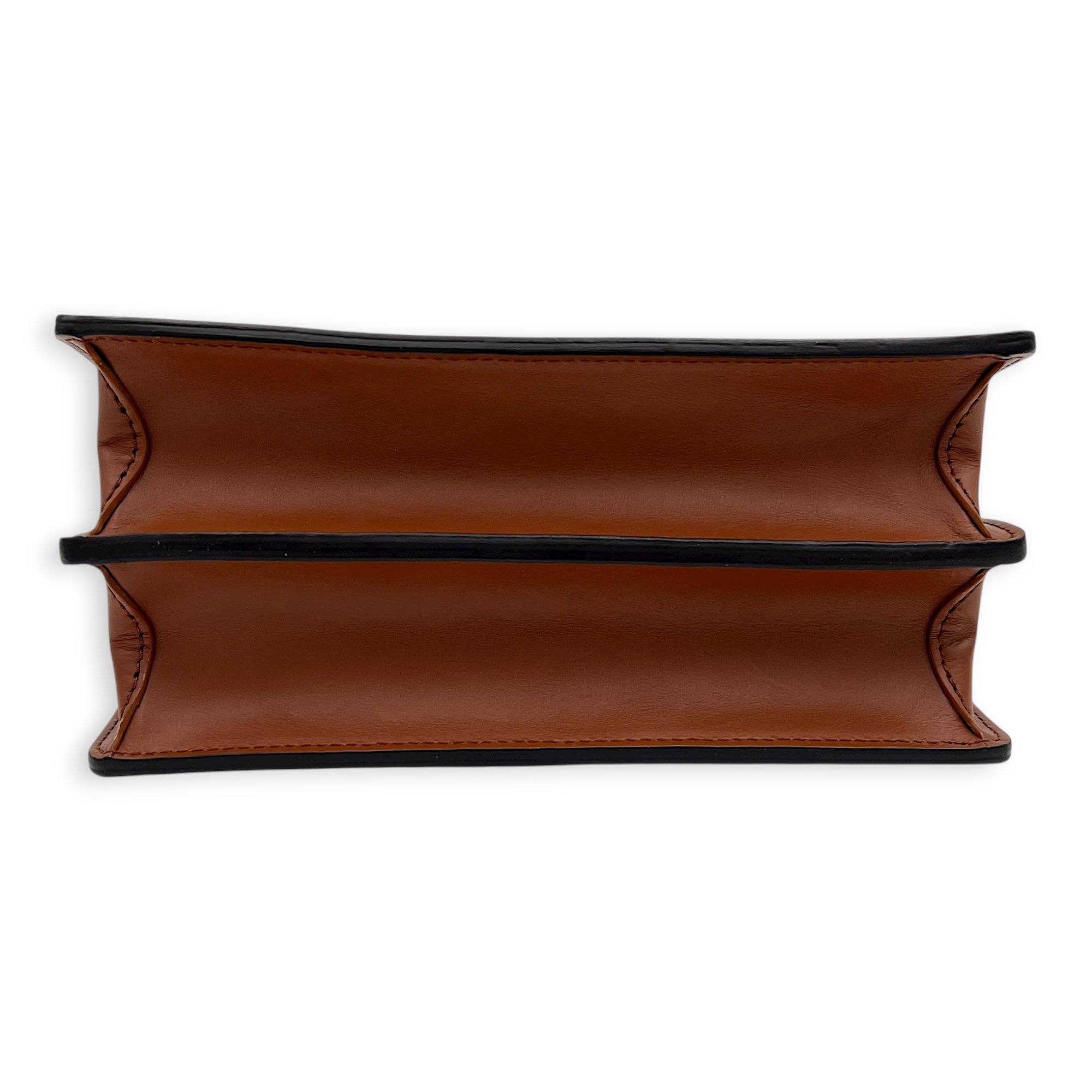 Dauphine MM Brown Shoulder Bag in Monogram Coated Canvas, Gold hardware