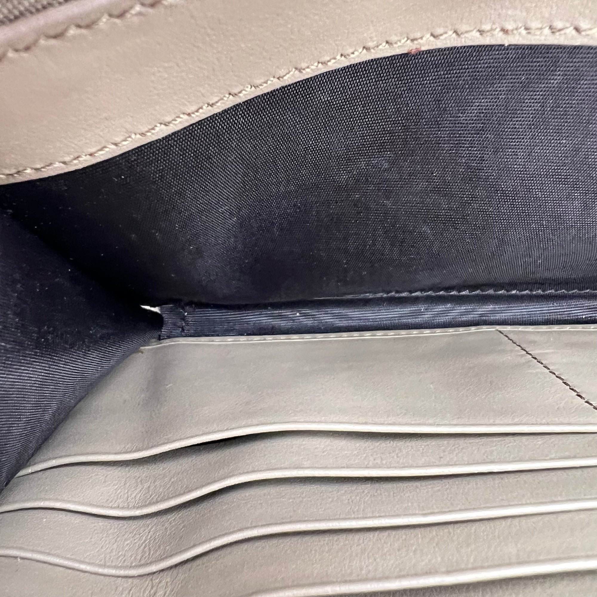 Dionysus Wallet On Chain Grey in Coated Canvas, Silver hardware