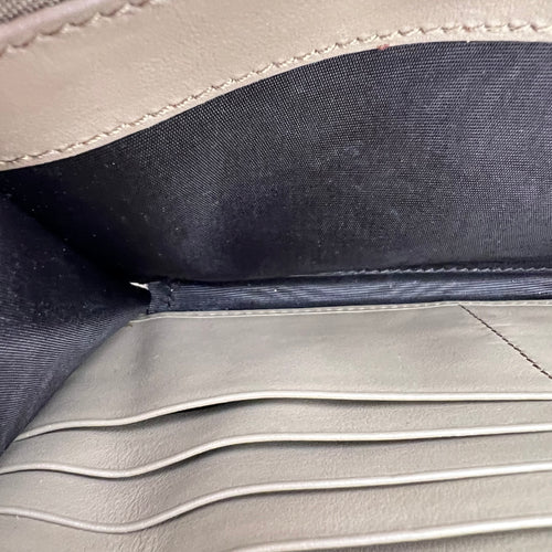 Dionysus Wallet On Chain Grey in Coated Canvas, Silver hardware