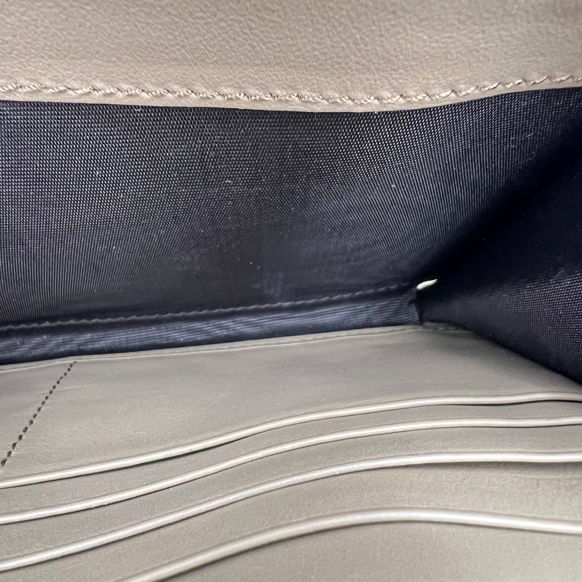 Dionysus Wallet On Chain Grey in Coated Canvas, Silver hardware