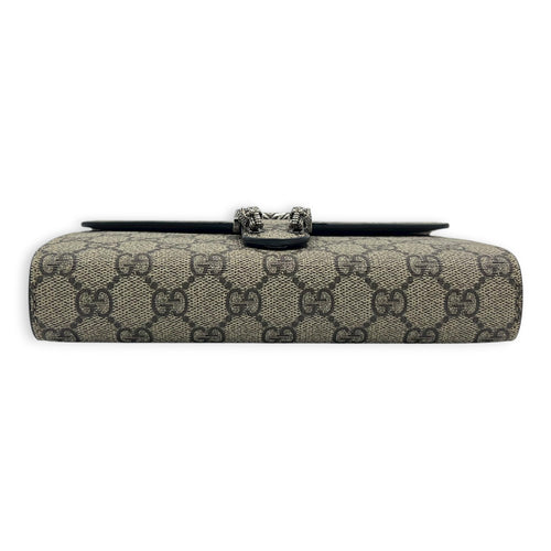 Dionysus Wallet On Chain Grey in Coated Canvas, Silver hardware