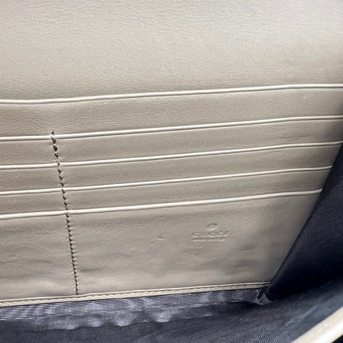 Dionysus Wallet On Chain Grey in Coated Canvas, Silver hardware