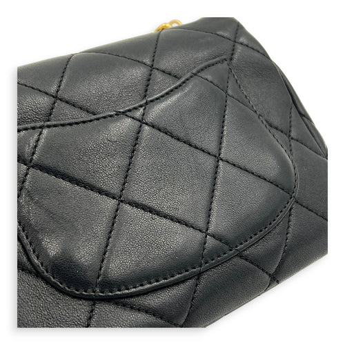 CC Flap Crossbody Bag Mini Black in Calfskin, Gold hardware