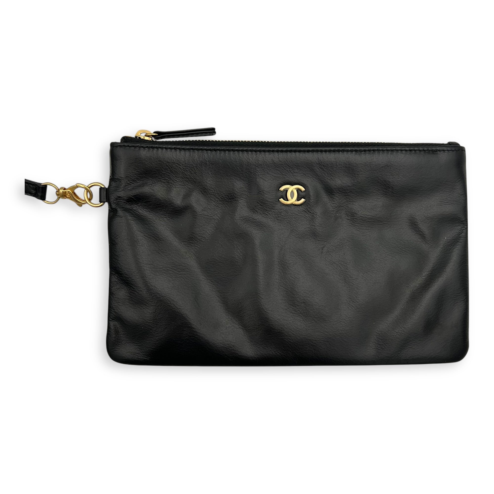 22 Tote Tote Bag Small Black in Calfskin, Gold hardware