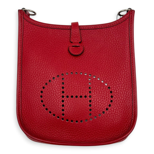 Evelyne TPM Red Crossbody Bag in Clemence, Palladium hardware